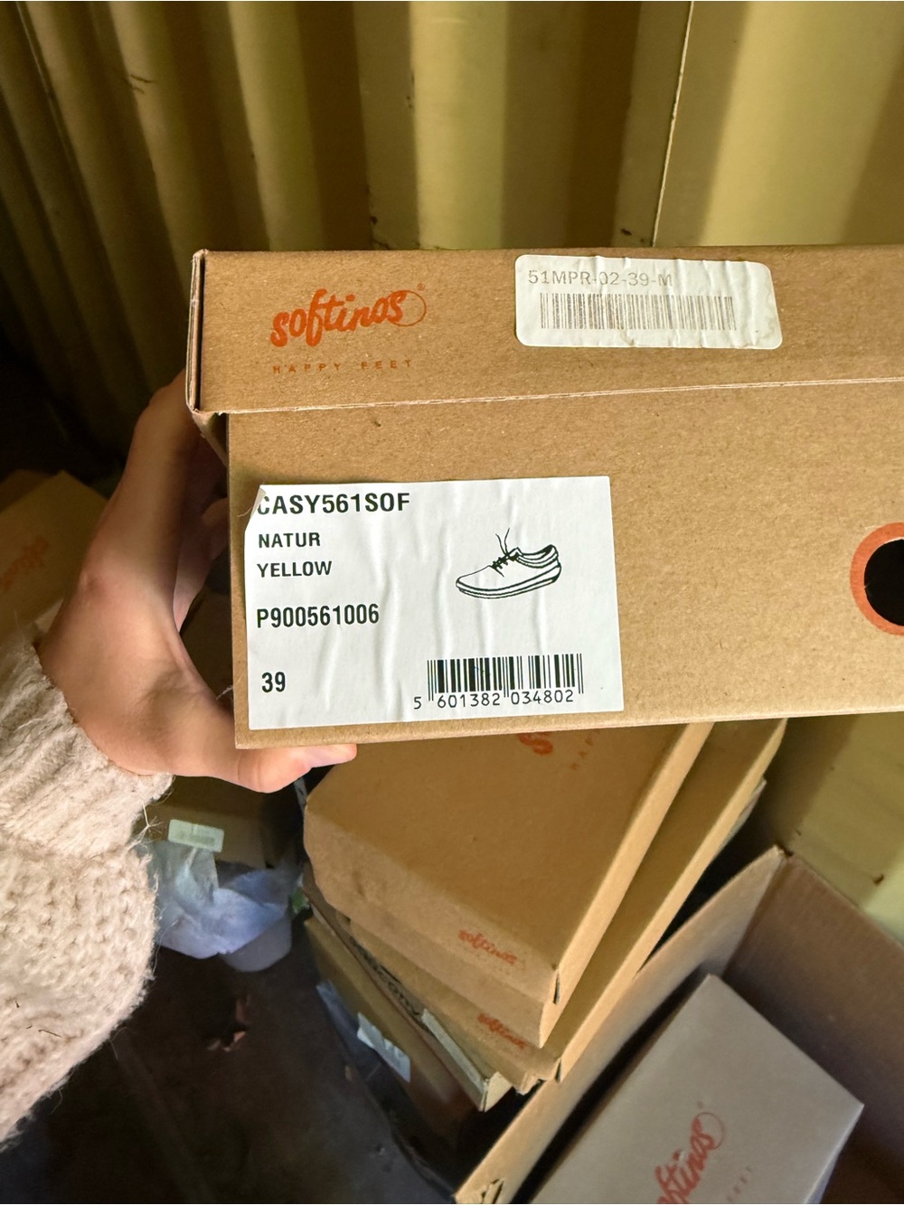 Softinos Yellow Leather Sneakers